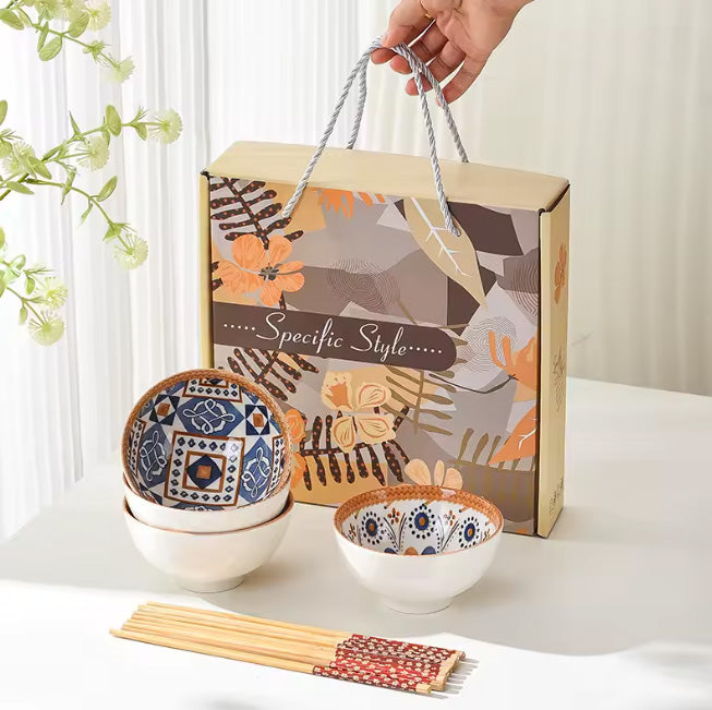 Ceramic Bowl Gift Box – Hand-Painted Artisanal Tableware